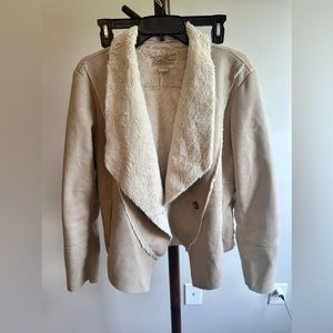 Lucky brand suede shearling jacket size L